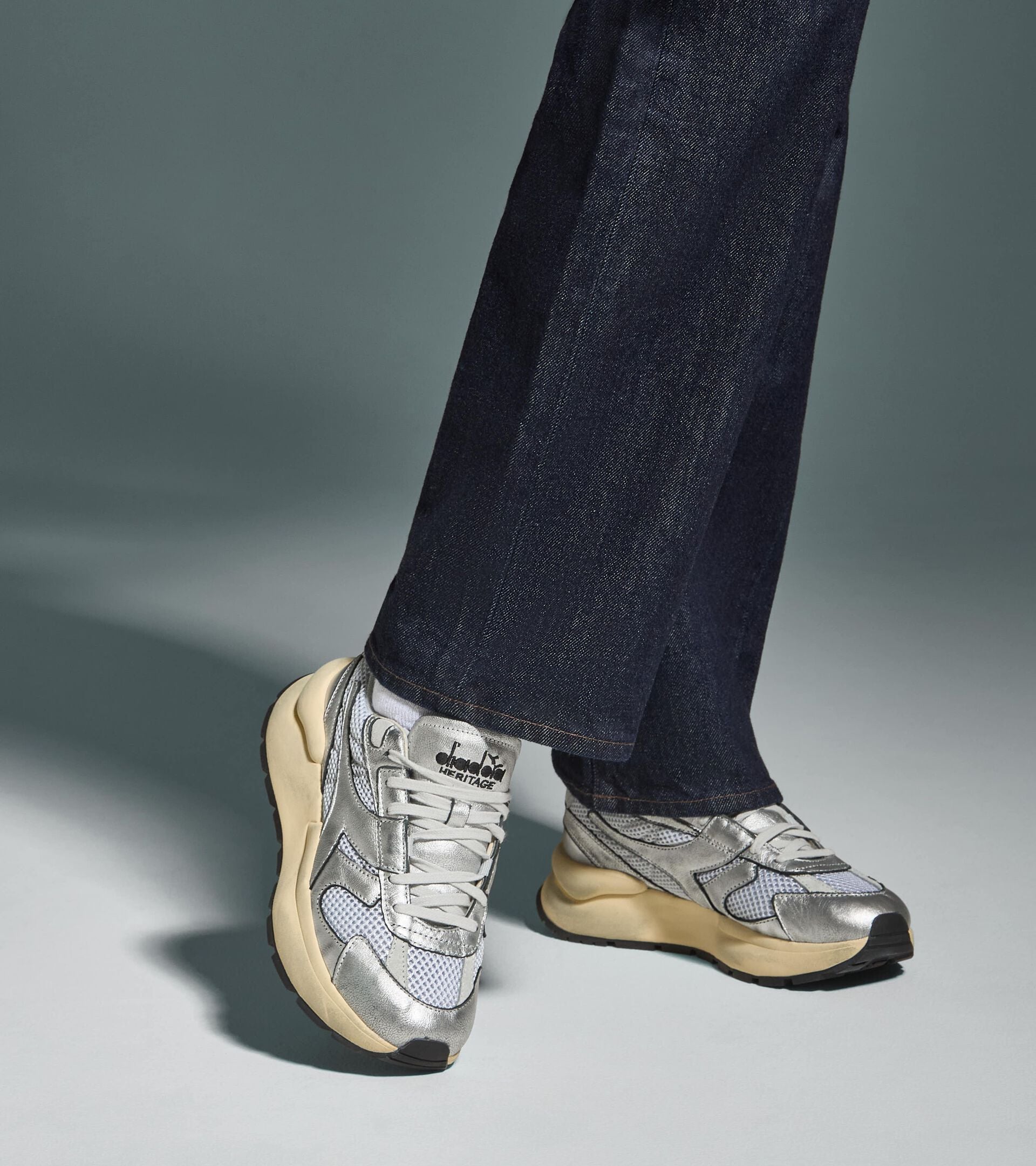 Diadora MERCURY ELITE SILVER USED WN