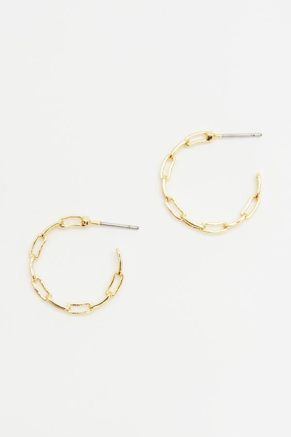  SOUTH MOON UNDER Airy Link Hoop Earrings