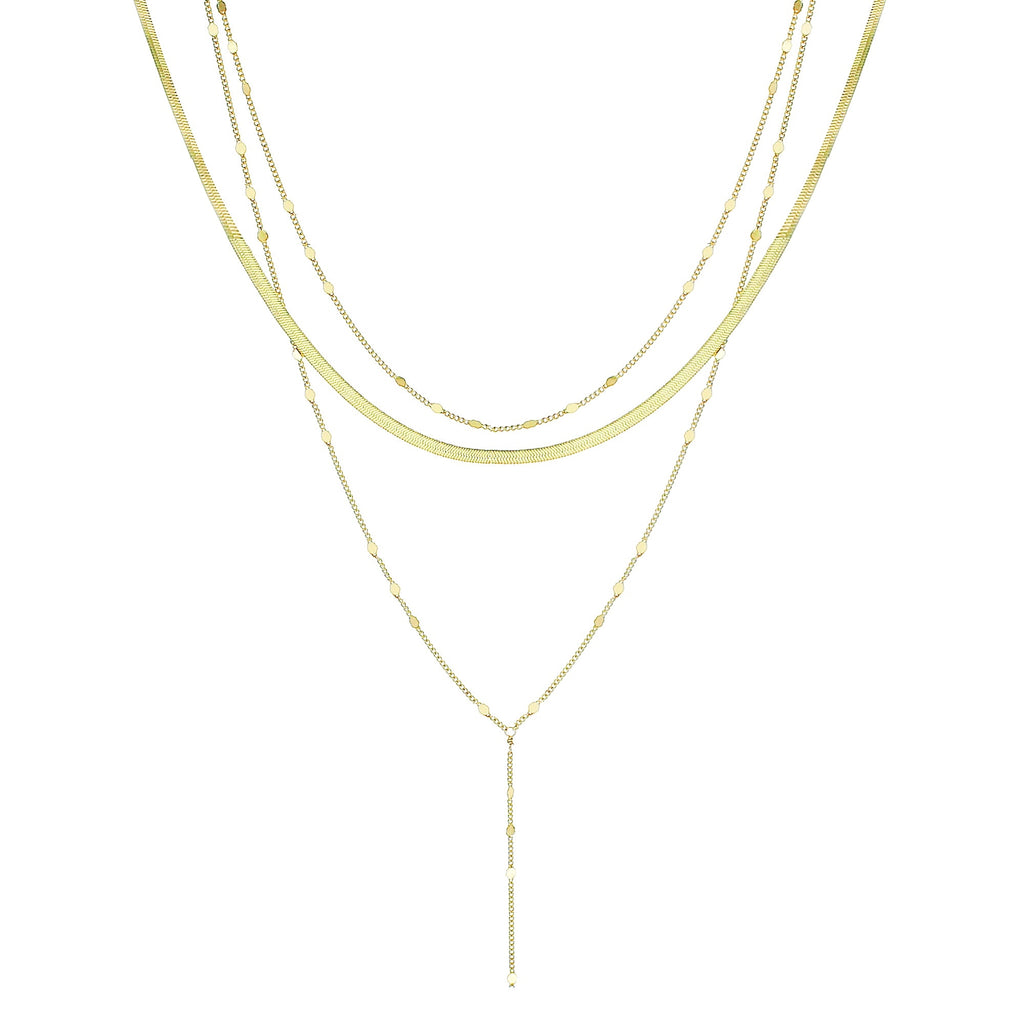  SOUTH MOON UNDER Gold Layered Y Necklace