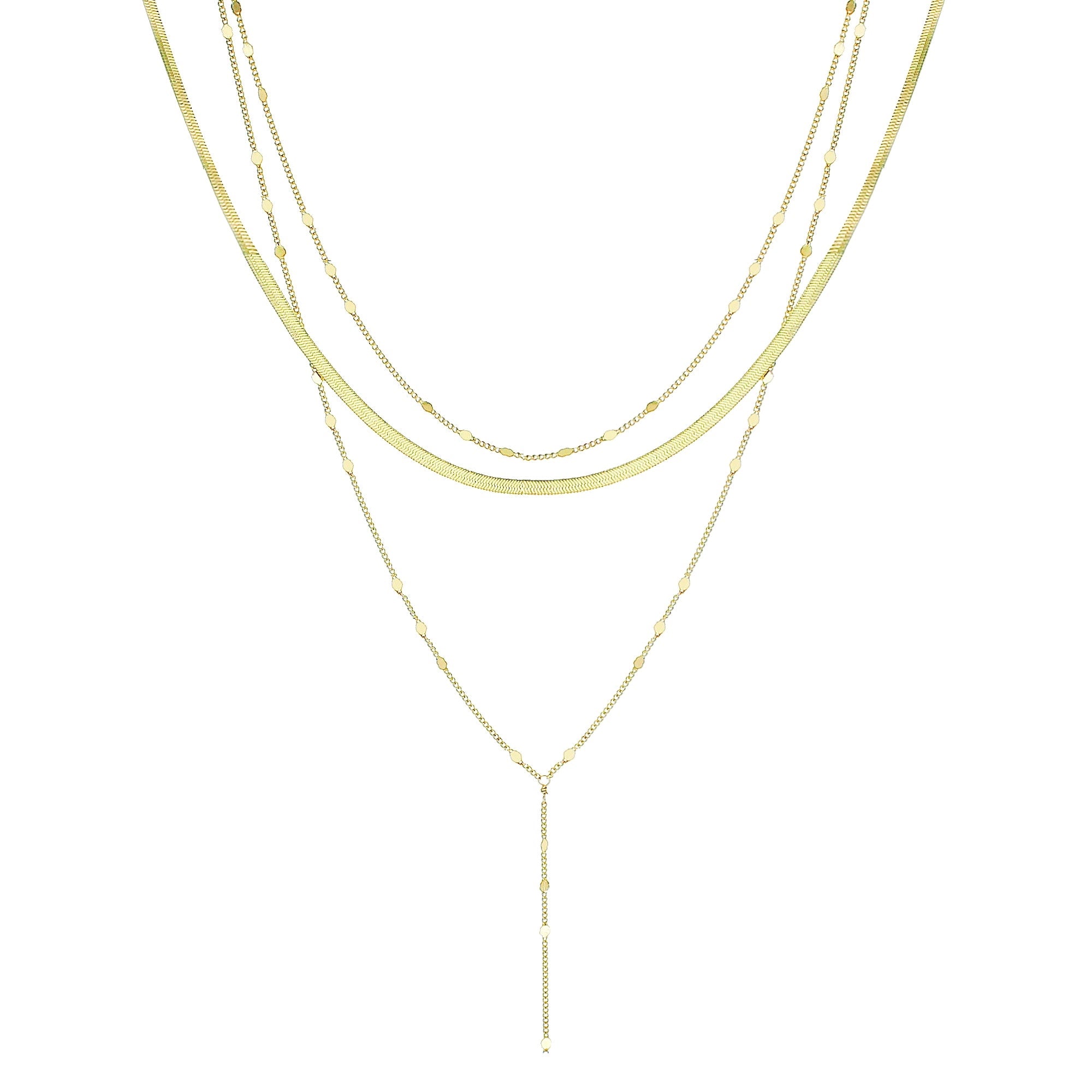  SOUTH MOON UNDER Gold Layered Y Necklace