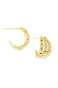  MARLYN SCHIFF Beaded Triple Hoop - Gold