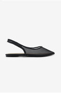  LEMONADE Black Mesh Slingback Flat