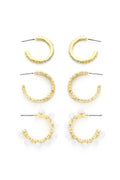  SOUTH MOON UNDER Set Of Three Hoop Earrings
