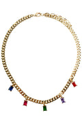  SOUTH MOON UNDER 15 Inch Chain Necklace With Gem Mix