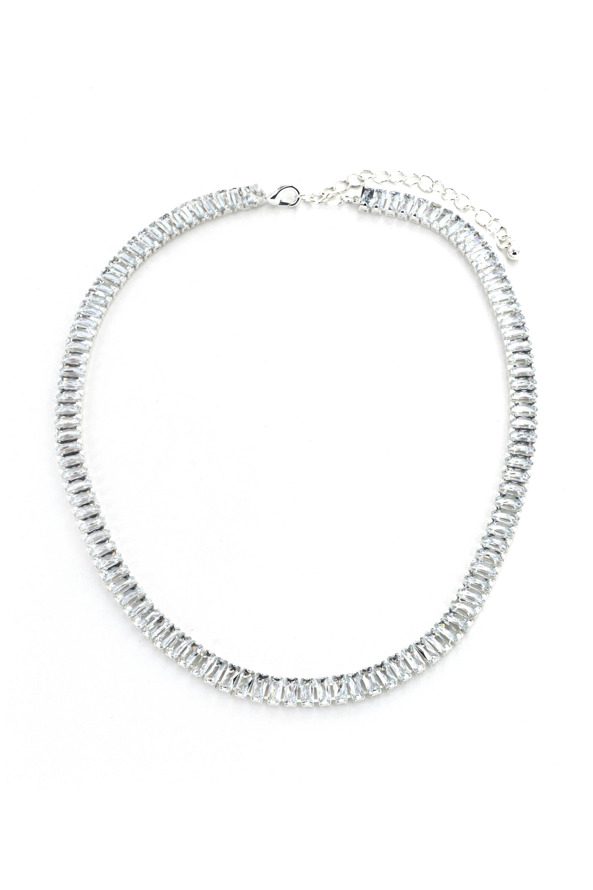  SOUTH MOON UNDER 15 Inch Rhinestone Tennis Necklace