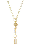  MARLYN SCHIFF Multi Charm Dangle Necklace