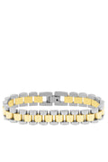  MARLYN SCHIFF Silver Gold Watch Bracelet