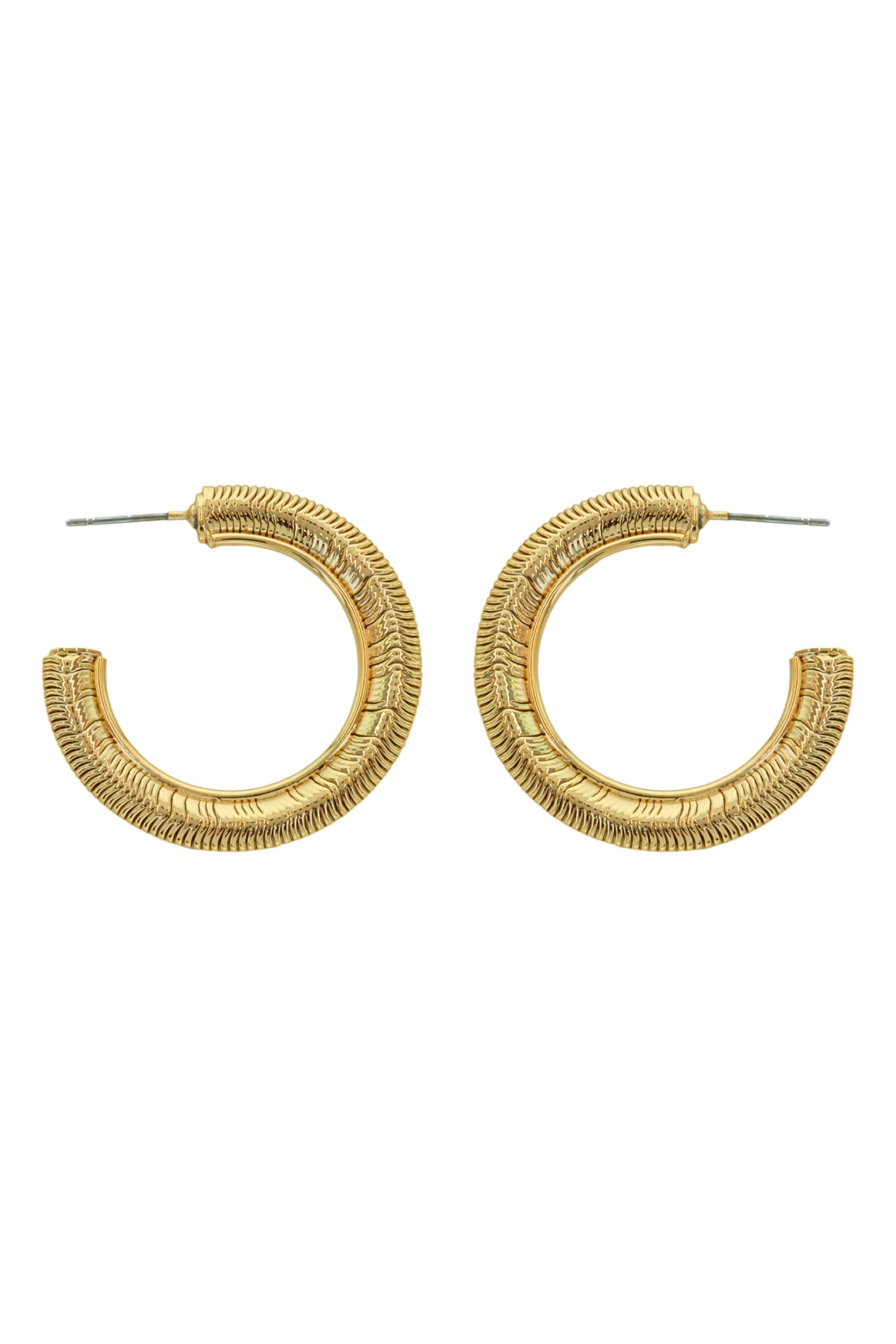  SOUTH MOON UNDER Cz Inset Hoop Earring