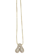  SOUTH MOON UNDER Pave Bubble Initial Necklace J