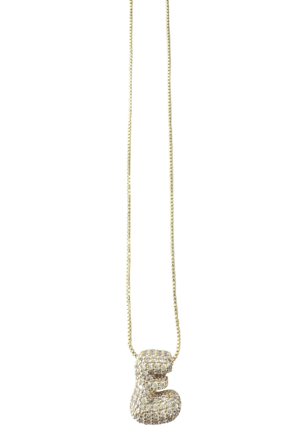  SOUTH MOON UNDER Pave Bubble Initial Necklace J
