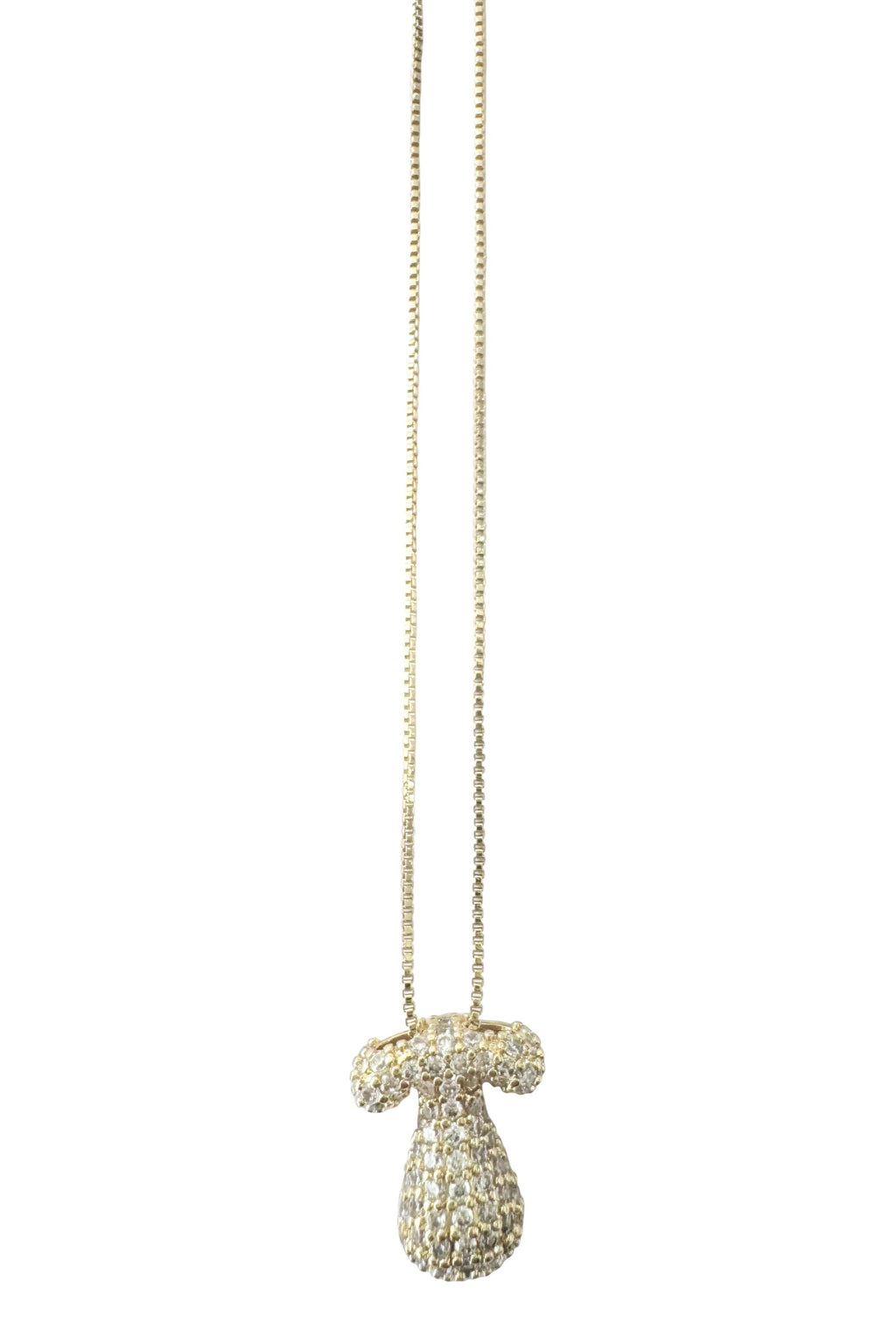  SOUTH MOON UNDER Pave Bubble Initial Necklace J