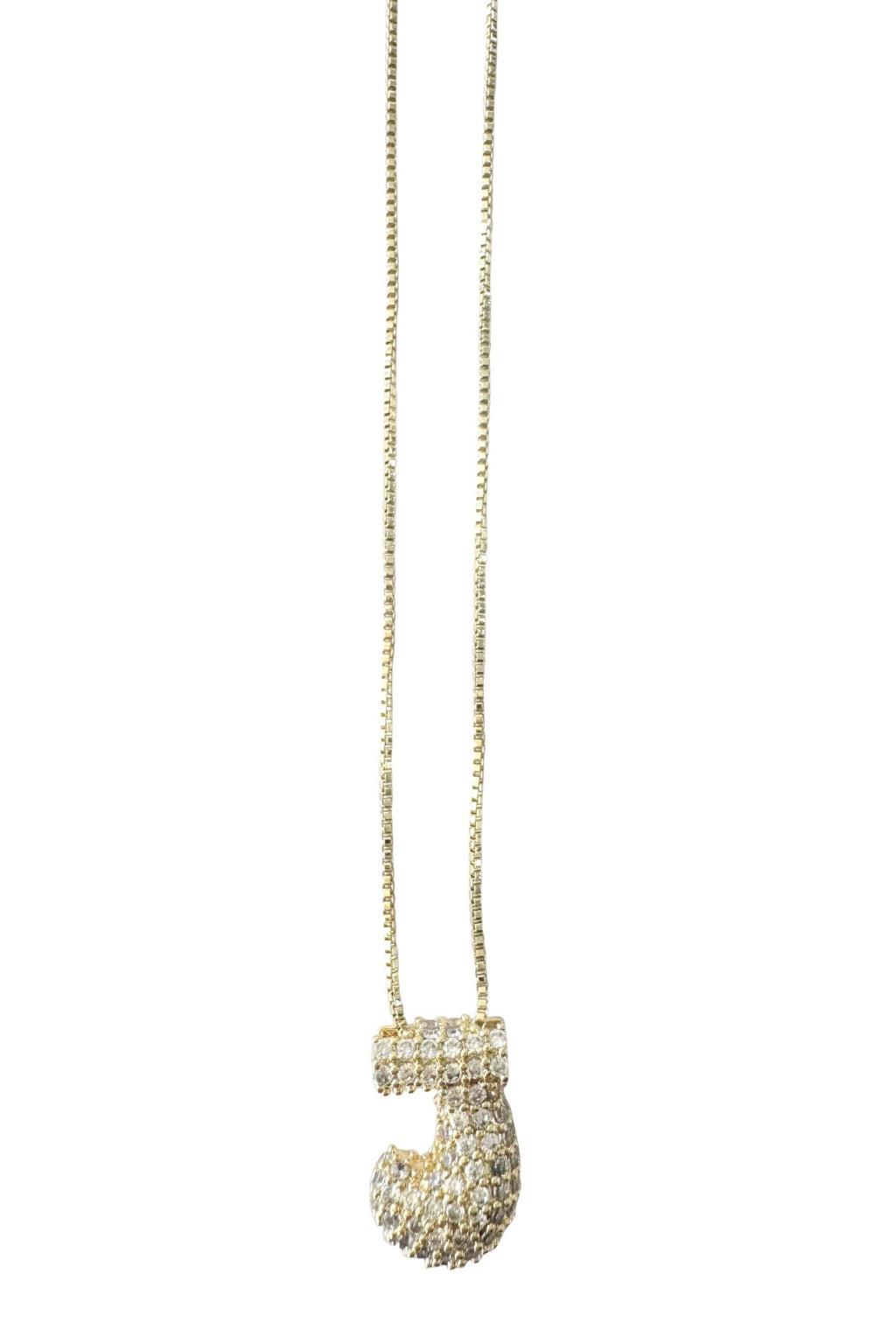  SOUTH MOON UNDER Pave Bubble Initial Necklace L