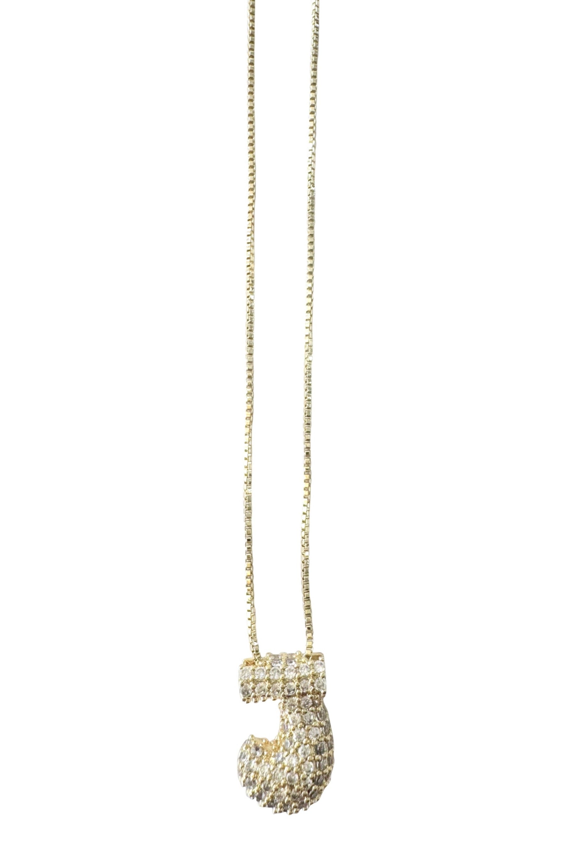  SOUTH MOON UNDER Pave Bubble Initial Necklace L