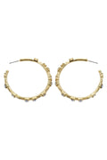  SOUTH MOON UNDER Gold Crystal Jewel Hoop Earrings