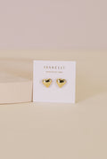 JAX KELLY Puffed Gold Heart Earrings