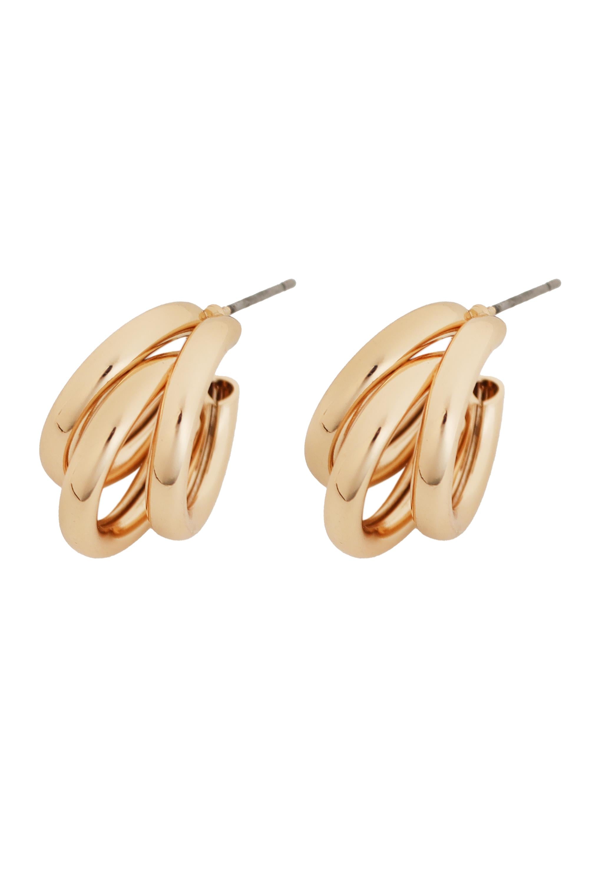  SOUTH MOON UNDER Triple Faux Hoop Earrings