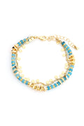  SOUTH MOON UNDER Blue Stone And Coin Bracelet