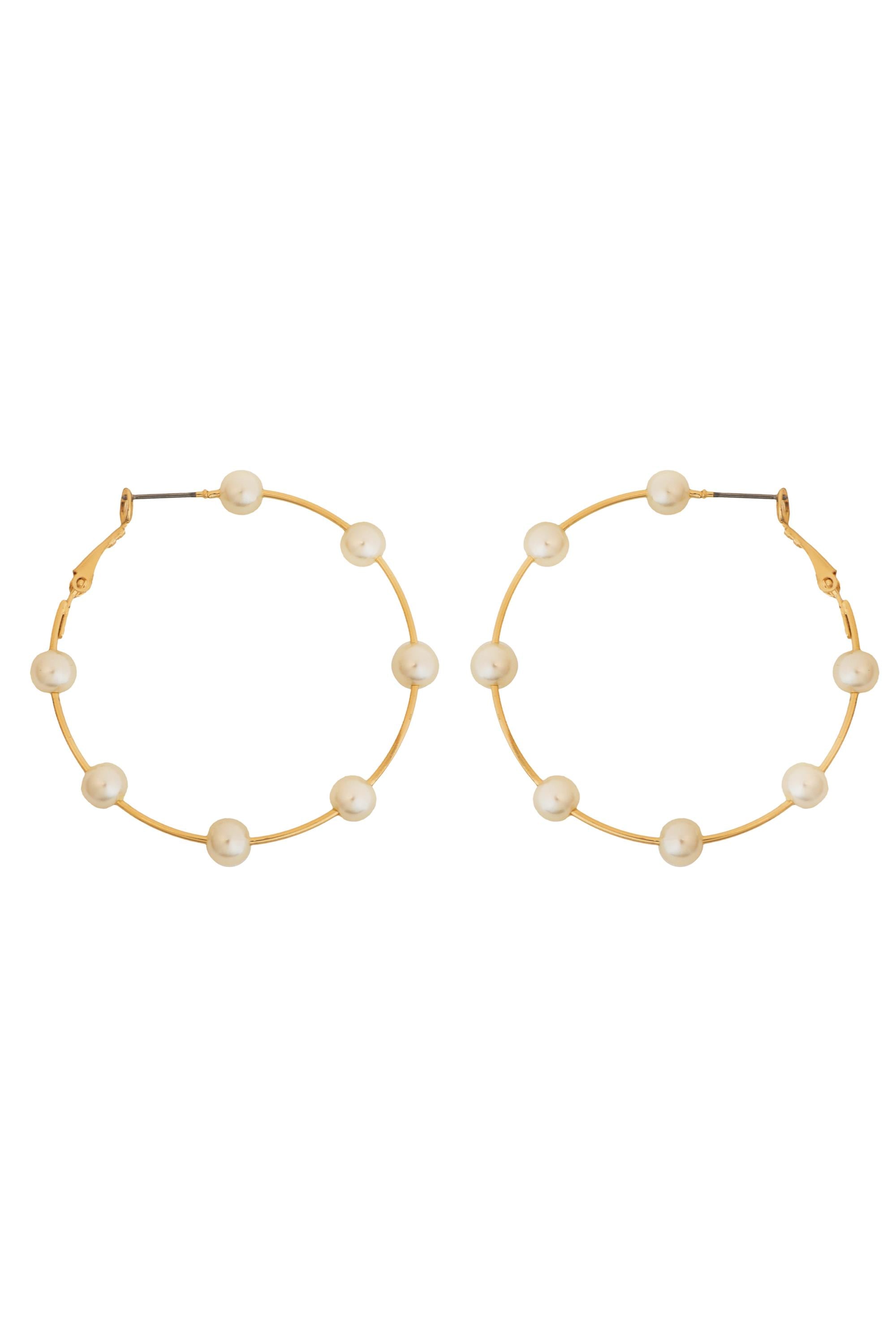  SOUTH MOON UNDER Satelite Pearl Hoop Earrings