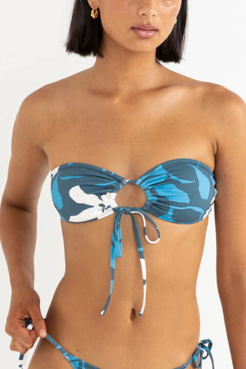  RHYTHM Malia Floral Tie Front Bandeau Top