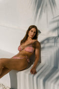  AMANDA BATULA SWIM Megan Bottom In Red Geo